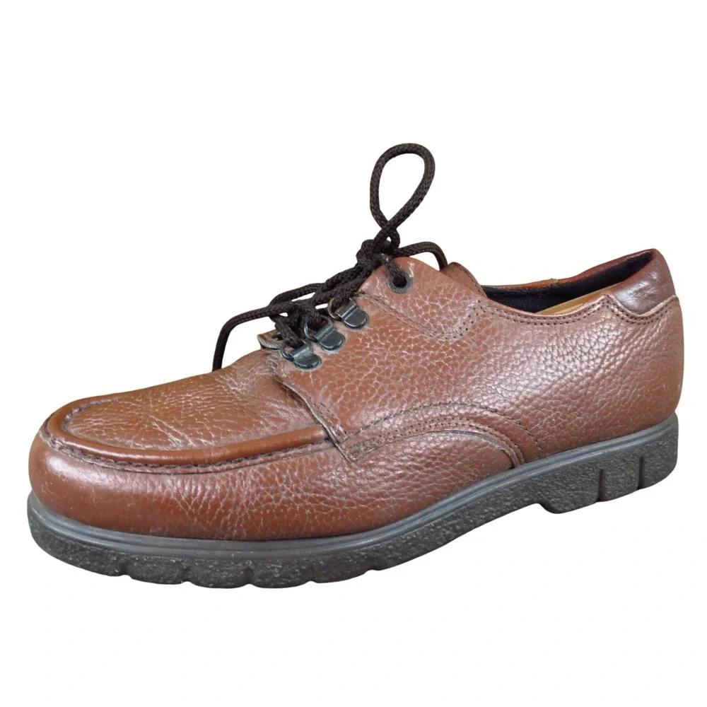 Red Wing Pebbled Men Oxford 10 Extra Wide EEE‎ Work Casual Brown Pebbled Leather